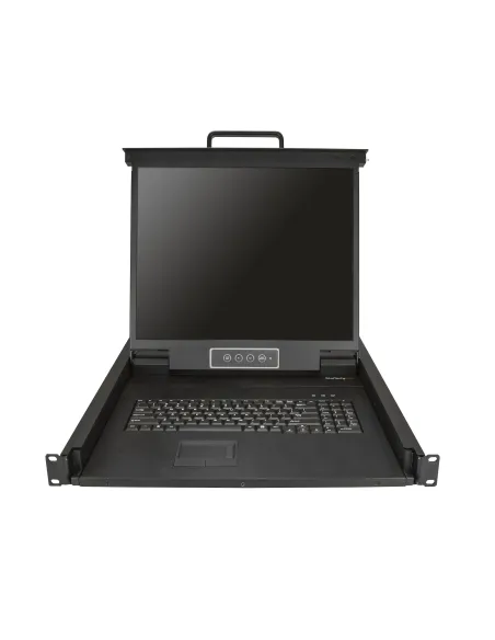 StarTech.com Consola KVM de Montaje en Rack de Servidores - Teclado QWERTY - KVM VGA de 1 Puerto con Monitor LCD de 19" -