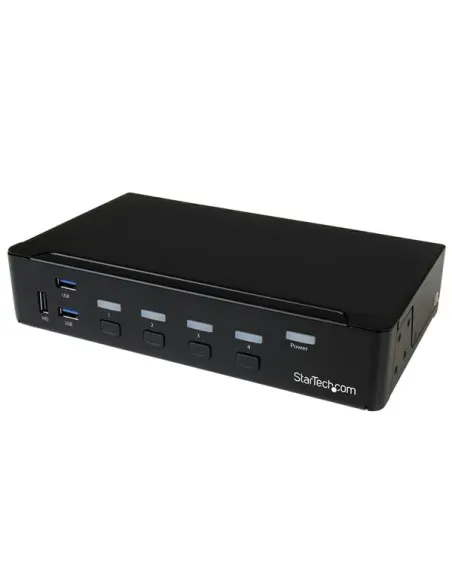 StarTech.com Switch Conmutador KVM de 4 Puertos DisplayPort 4K con USB 3.0