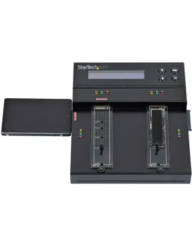 StarTech.com Clonador y Borrador Autónomo de Unidades de Almacenamiento SATA M.2 - NVMe M.2 - Duplicador Copiador Externo