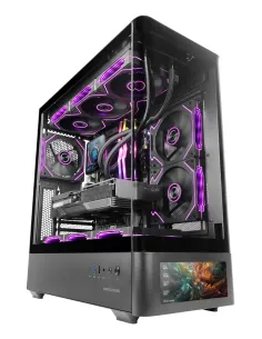 Mars Gaming MCLCDPRO carcasa de ordenador Midi Tower Negro