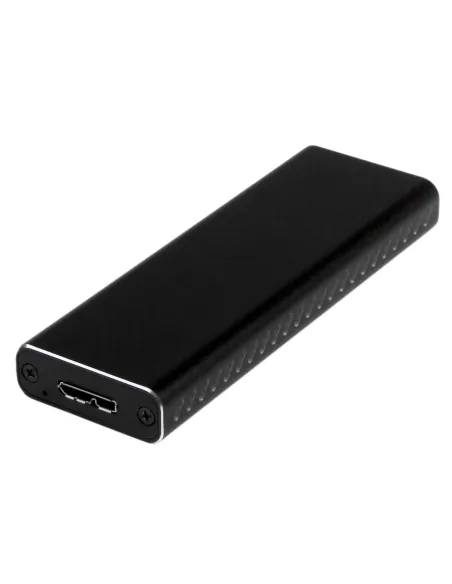 StarTech.com Caja USB 3.0 (5Gbps) a SSD M.2 de Aluminio con UASP - Negro - SATA NGFF M.2 con B Key y B+M Key - Caja Portátil