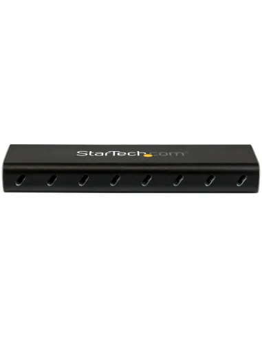StarTech.com Caja USB 3.0 (5Gbps) a SSD M.2 de Aluminio con UASP - Negro - SATA NGFF M.2 con B Key y B+M Key - Caja Portátil