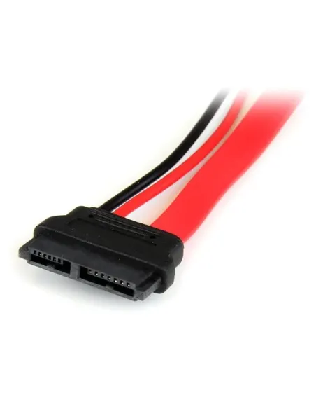 StarTech.com Adaptador Cable SATA 15cm Slimline Línea Delgada a SATA con Alimentación Corriente - Hembra a Macho
