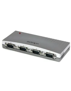 StarTech.com Hub Concentrador USB a 4 Puertos Serie RS232 - Ladrón Serie DB9 - Adaptador USB a Serie
