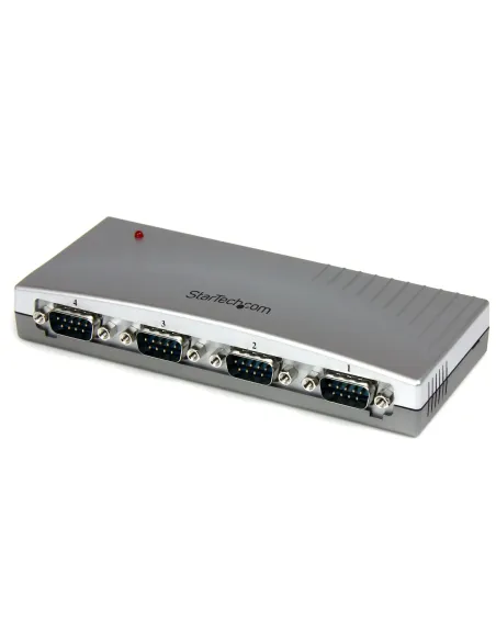 StarTech.com Hub Concentrador USB a 4 Puertos Serie RS232 - Ladrón Serie DB9 - Adaptador USB a Serie