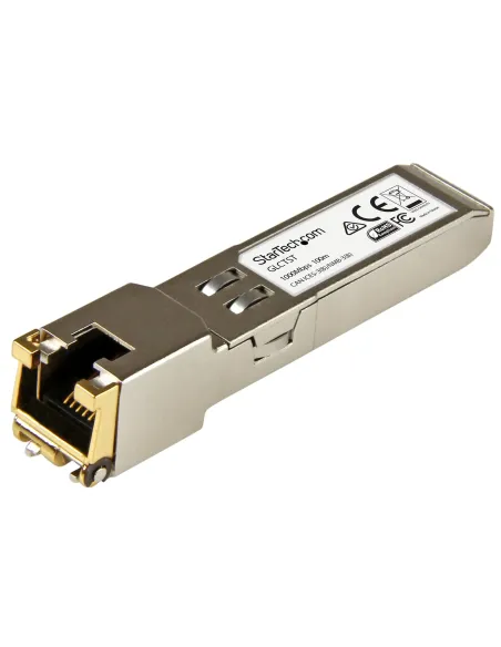 StarTech.com Módulo Transceptor SFP Compatible con Cisco GLC-T - 1000BASE-T - SFP a RJ45 Cat6   Cat5e - SFP Ethernet Gigabit de