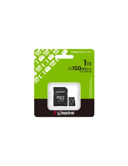 Kingston Technology 1TB microSDXC Canvas Select Plus Gen3 150MB s A1 (Incluye adaptador de SD)