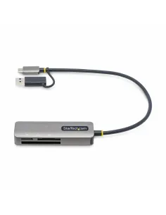 StarTech.com Lector USB 3.0 de Tarjetas de Memoria Flash SD CompactFlash y microSD - Grabador USB-C de Tarjetas de Memoria - 2