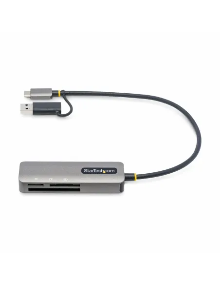StarTech.com Lector USB 3.0 de Tarjetas de Memoria Flash SD CompactFlash y microSD - Grabador USB-C de Tarjetas de Memoria -