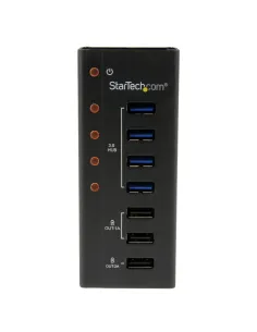 StarTech.com Hub Concentrador USB 3.0 (5Gbps) de 4 Puertos y 3 Puertos de Carga USB ( 2x 1A y 1x 2A) - Ladrón con Carcasa de 2