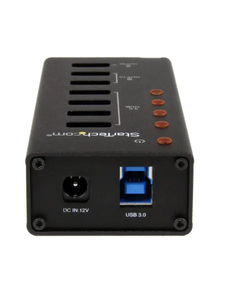 StarTech.com Hub Concentrador USB 3.0 (5Gbps) de 4 Puertos y 3 Puertos de Carga USB ( 2x 1A y 1x 2A) - Ladrón con Carcasa de