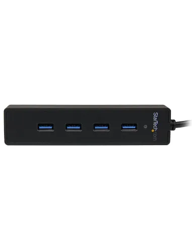 StarTech.com Adaptador Concentrador Hub Ladrón USB 3.0 (5Gbps) Super Speed Portátil de 4 Puertos Salidas - Negro