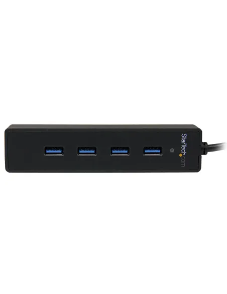StarTech.com Adaptador Concentrador Hub Ladrón USB 3.0 (5Gbps) Super Speed Portátil de 4 Puertos Salidas - Negro