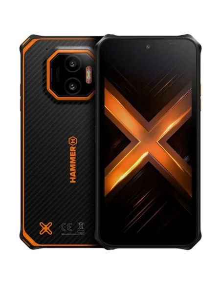 Telefono movil smartphone rugerizado hammer energy x2 5g - 8gb -  256gb -  6 pulgadas -  negro - naranja