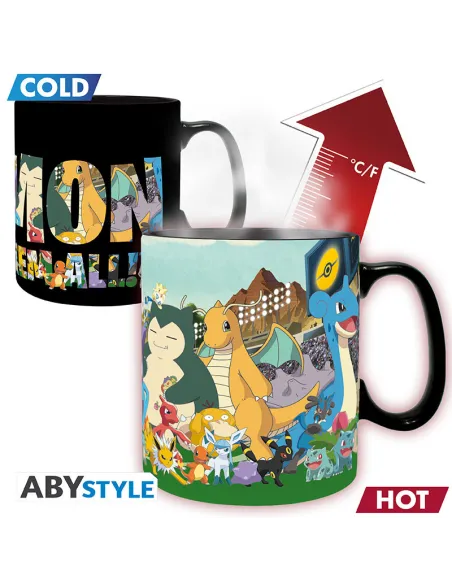Taza termica abystyle pokemon ¡atrápalos a todos!