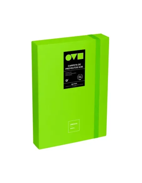 CAJA DE PROYECTOS 5CM EN POLYFOAM UNEQUAL MINIMAL VERDE GRAFOPLAS 91271221