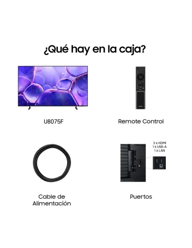 Samsung TV 85" Crystal UHD U8075F 4K Smart TV 2025