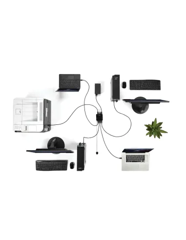 StarTech.com Switch Conmutador USB 3.0 (5Gbps) 4x4 para Compartir Dispositivos Periféricos