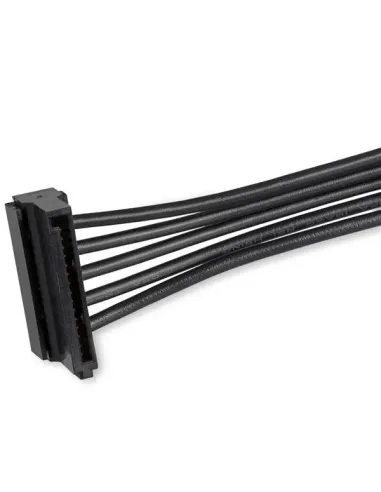 StarTech.com Cable Adaptador Bifurcador Divisor Splitter de Alimentación SATA de 40cm - 4x Receptáculos Hembra SATA