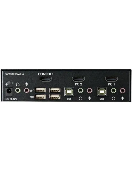 StarTech.com Conmutador Switch KVM 2 puertos HDMI con Hub Concentrador USB 2.0 Audio - 1920x1200