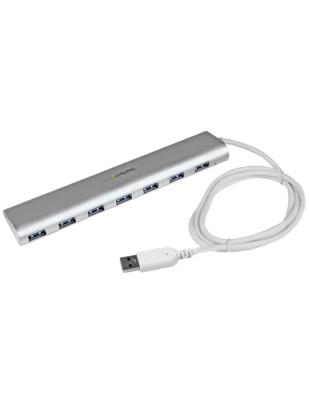 StarTech.com Hub Ladrón USB 3.0 de 7 Puertos - Hub Concentrador USB-A - Alimentado por el Bus - 5Gbps - Hub USB Portátil -