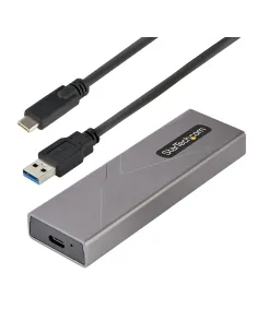 StarTech.com Caja Externa de Aluninio USB-C 10Gbps a NVMe M.2 o SSD M.2 SATA - Sin Herramientas para SSD M.2 NGFF PCIe SATA -