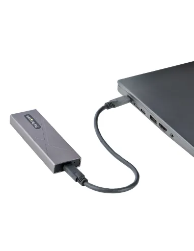 StarTech.com Caja Externa de Aluninio USB-C 10Gbps a NVMe M.2 o SSD M.2 SATA - Sin Herramientas para SSD M.2 NGFF PCIe SATA -
