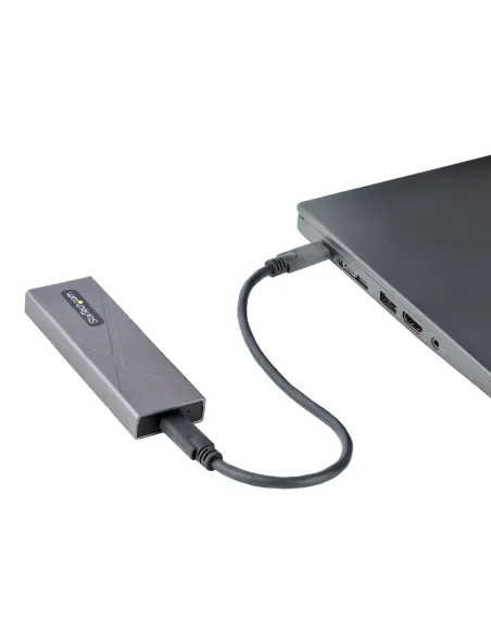 StarTech.com Caja Externa de Aluninio USB-C 10Gbps a NVMe M.2 o SSD M.2 SATA - Sin Herramientas para SSD M.2 NGFF PCIe SATA -