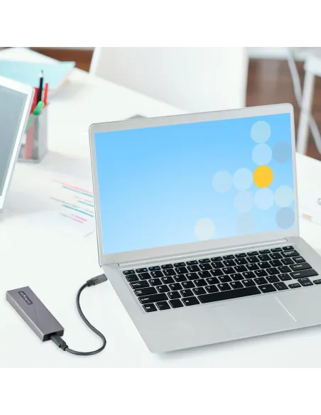 StarTech.com Caja Externa de Aluninio USB-C 10Gbps a NVMe M.2 o SSD M.2 SATA - Sin Herramientas para SSD M.2 NGFF PCIe SATA -