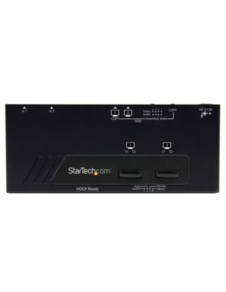 StarTech.com Switch Matricial HDMI de 2x2 con Conmutado Automático y Prioritario - Conmutador Matrix 1080p