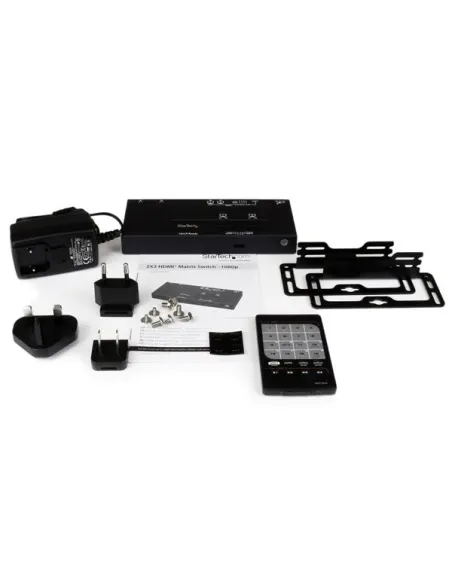 StarTech.com Switch Matricial HDMI de 2x2 con Conmutado Automático y Prioritario - Conmutador Matrix 1080p