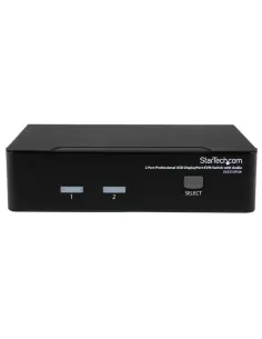 StarTech.com Conmutador Switch Profesional KVM 2 Puertos Vídeo DisplayPort - USB con Audio - 2560x1600 2