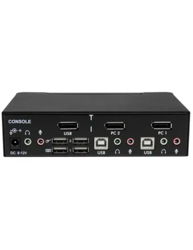 StarTech.com Conmutador Switch Profesional KVM 2 Puertos Vídeo DisplayPort - USB con Audio - 2560x1600