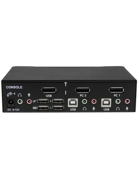 StarTech.com Conmutador Switch Profesional KVM 2 Puertos Vídeo DisplayPort - USB con Audio - 2560x1600