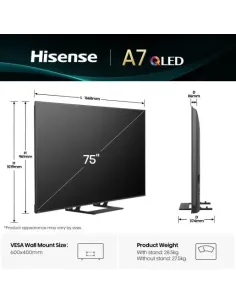Hisense A7Q 75A7Q 190,5 cm (75") 4K Ultra HD Smart TV Wifi Negro 2