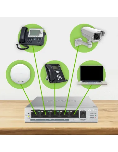 Zyxel GS1005HP No administrado Gigabit Ethernet (10 100 1000) Energía sobre Ethernet (PoE) Plata