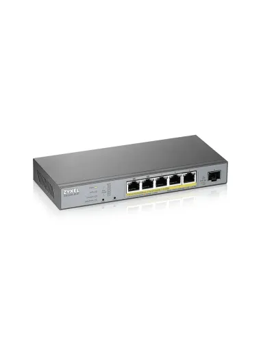 Zyxel GS1350-6HP-EU0101F switch Gestionado L2 Gigabit Ethernet (10 100 1000) Energía sobre Ethernet (PoE) Gris