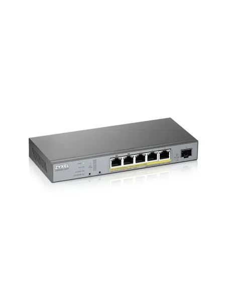 Zyxel GS1350-6HP-EU0101F switch Gestionado L2 Gigabit Ethernet (10 100 1000) Energía sobre Ethernet (PoE) Gris