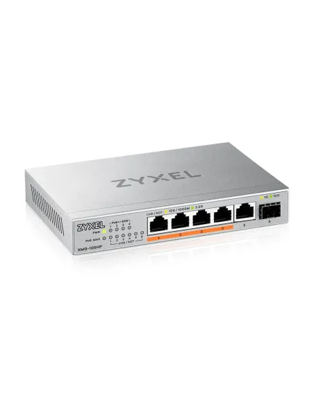 Zyxel XMG-105HP No administrado 2.5G Ethernet (100 1000 2500) Energía sobre Ethernet (PoE) Plata