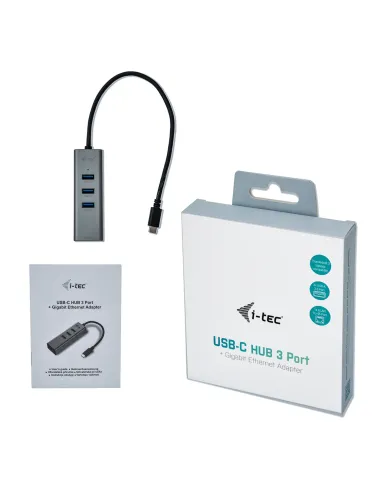 i-tec Metal USB-C HUB 3 Port + Gigabit Ethernet Adapter