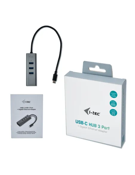 i-tec Metal USB-C HUB 3 Port + Gigabit Ethernet Adapter