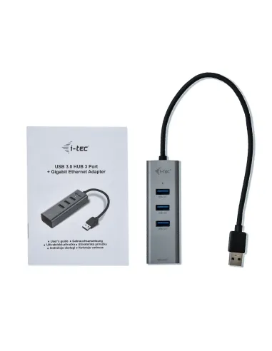 i-tec Metal USB 3.0 HUB 3 Port + Gigabit Ethernet Adapter