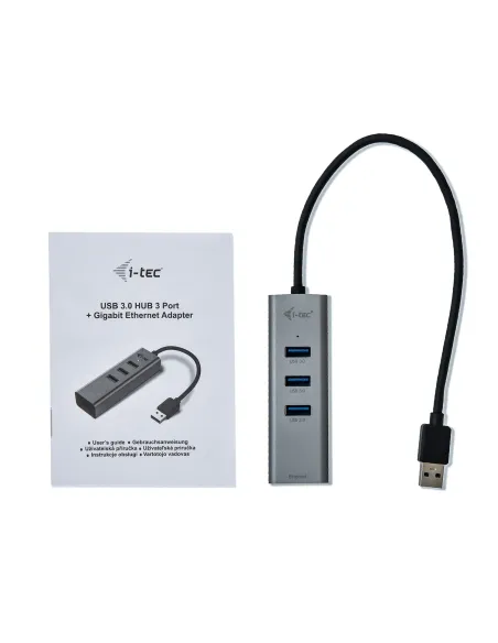 i-tec Metal USB 3.0 HUB 3 Port + Gigabit Ethernet Adapter