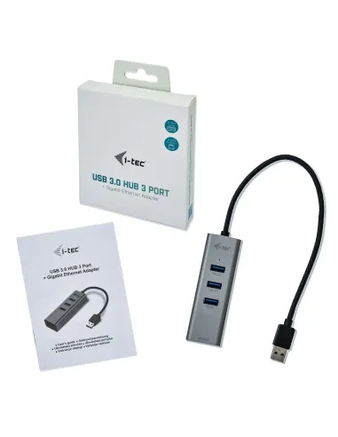 i-tec Metal USB 3.0 HUB 3 Port + Gigabit Ethernet Adapter