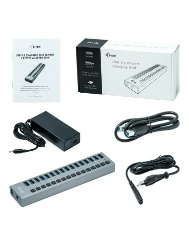 i-tec USB 3.0 Charging HUB 16port + Power Adapter 90 W