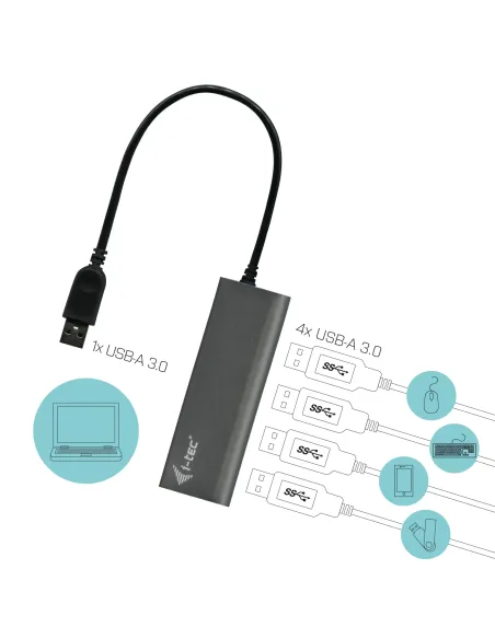 i-tec Metal Superspeed USB 3.0 4-Port Hub