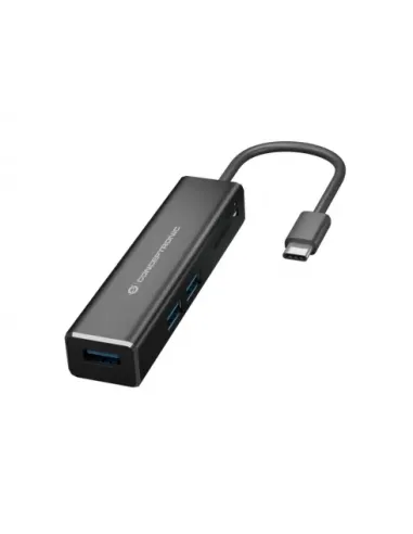 Conceptronic DONN08B base para portátil y replicador de puertos USB 3.2 Gen 1 (3.1 Gen 1) Type-C Negro