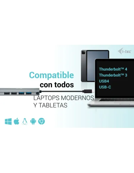 i-tec USB-C Metal Nano 2x Display Docking Station + Power Delivery 100 W