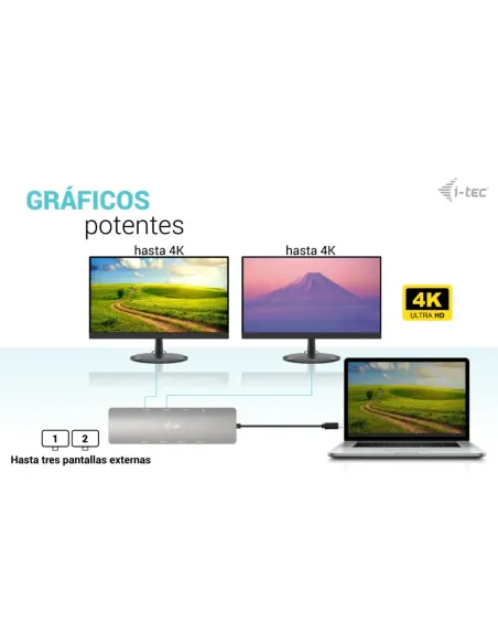 i-tec USB-C Metal Nano 2x Display Docking Station + Power Delivery 100 W