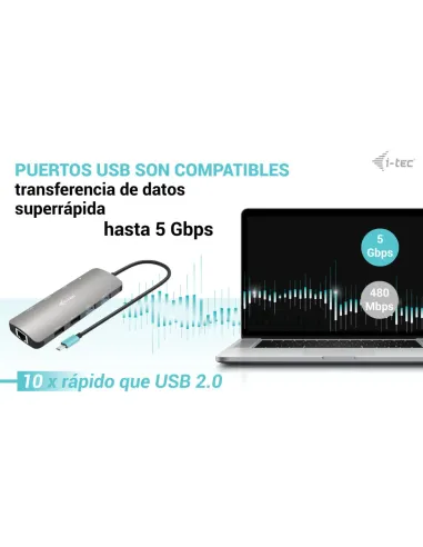 i-tec USB-C Metal Nano 2x Display Docking Station + Power Delivery 100 W